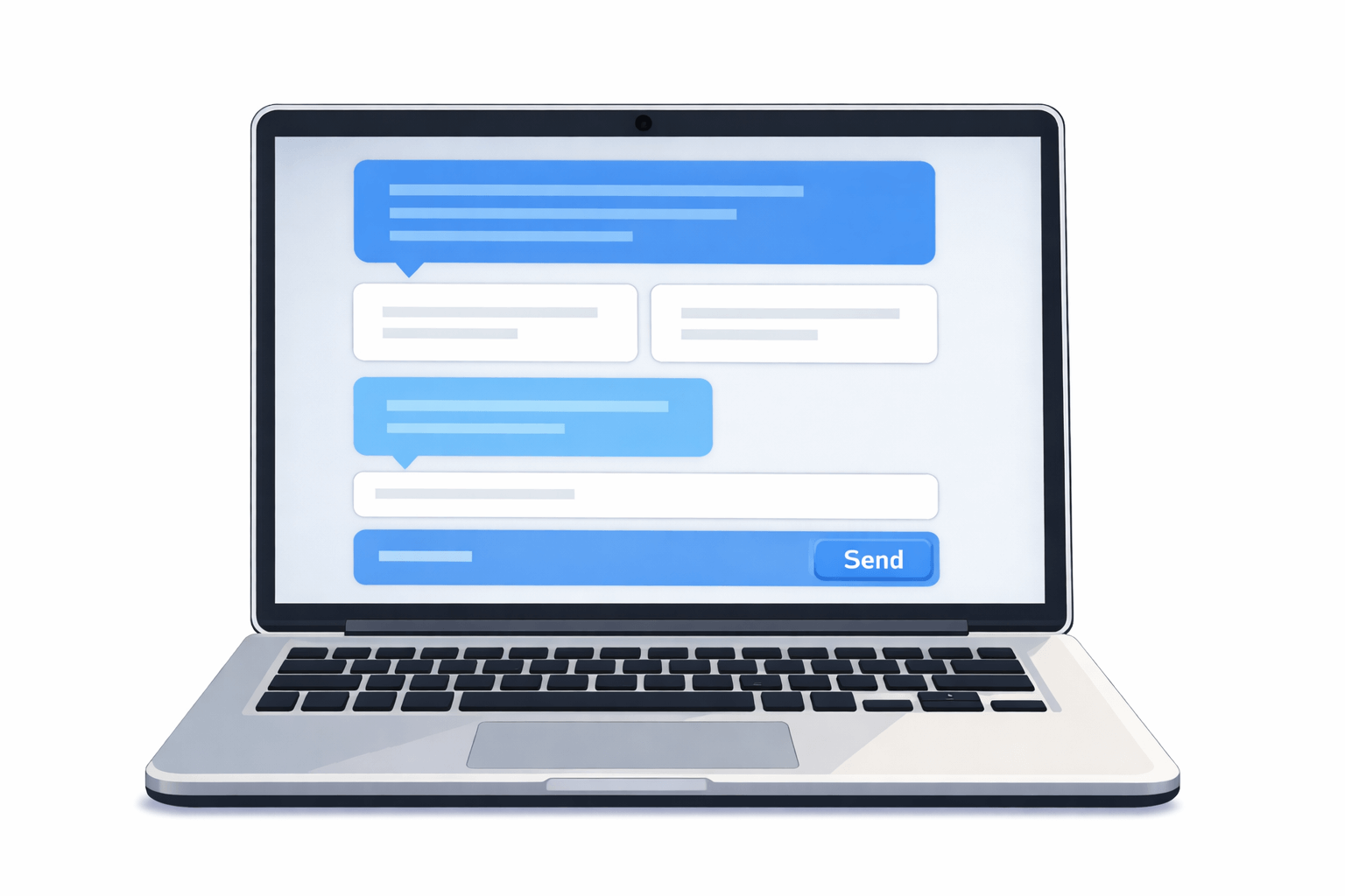 image of laptop accessing online sms portal